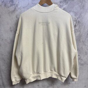 Essentials Fear of God Hoodie Sweatshirt Mens Small White Baggy Streetwear